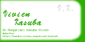 vivien kasuba business card